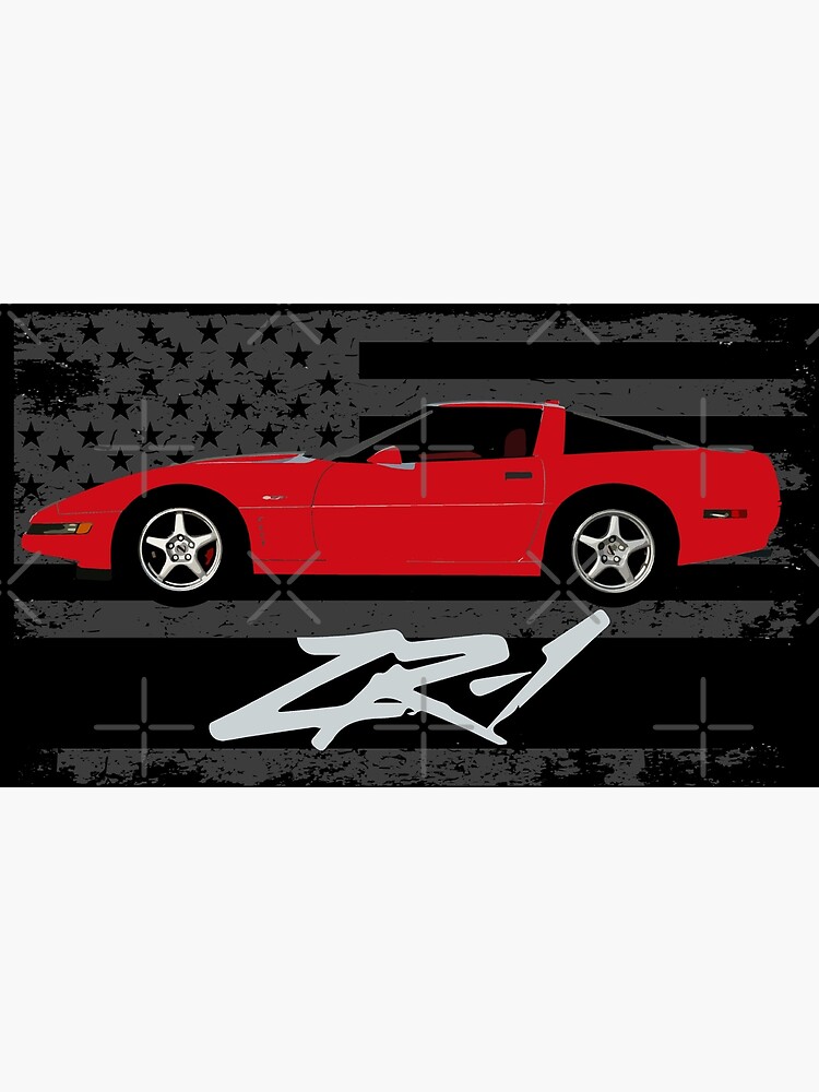 Disover Torch Red 1994 Chevy Corvette C4 ZR-1 Premium Matte Vertical Poster