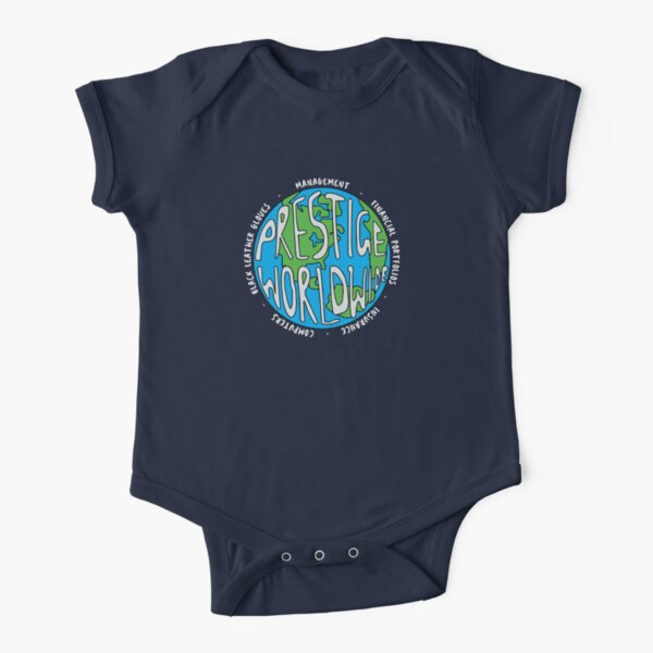 Step Brothers | Prestige Worldwide Enterprise | The First Word In Entertainment | Original Design Short Sleeve Baby One-Piece