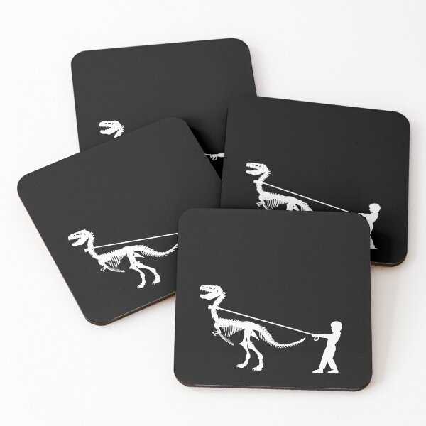 Item preview, dinosaur and kid white silhouette designed and sold by Collagedream.