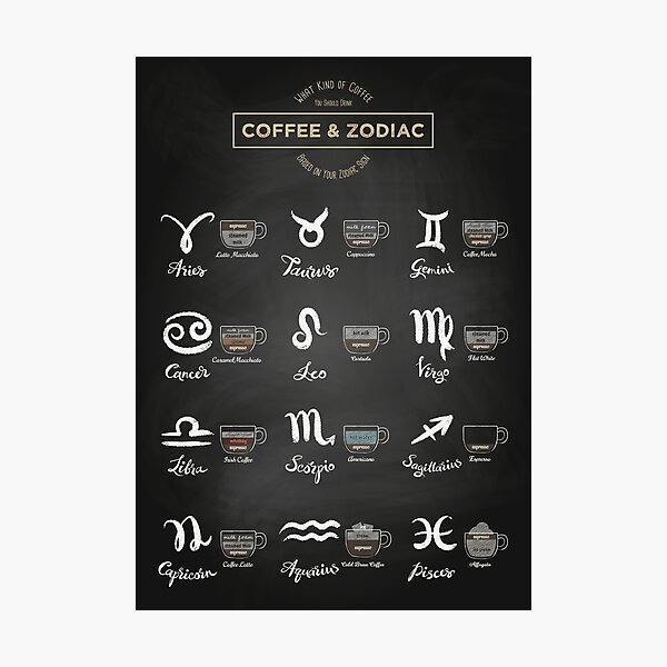 Coffee type and Zodiac sign