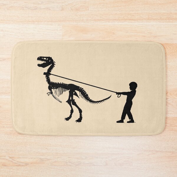 Item preview, Dinosaur fossil and  kid  white silhouette designed and sold by Collagedream.