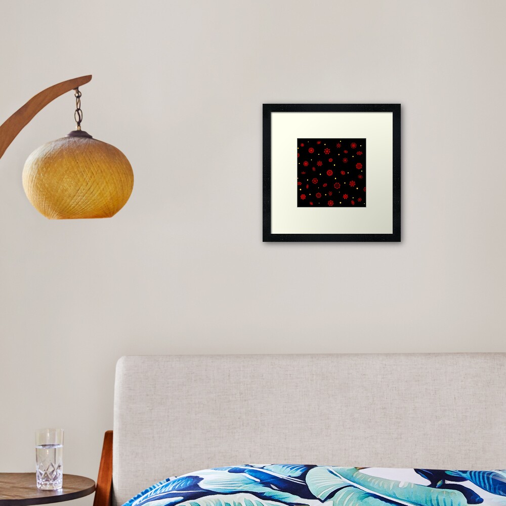Fire in the Night Framed Art Print