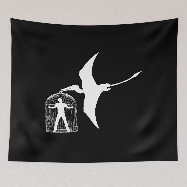 Item preview, Pterodactylus dinosaur man in a cage designed and sold by Collagedream.