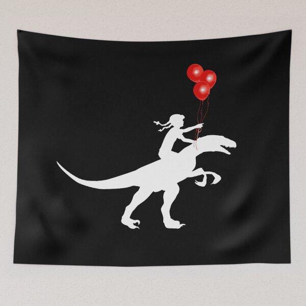 Item preview, dinosaur and  kid  white silhouette designed and sold by Collagedream.