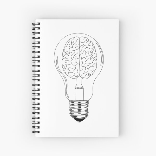 Brain lightbulb Spiral Notebook