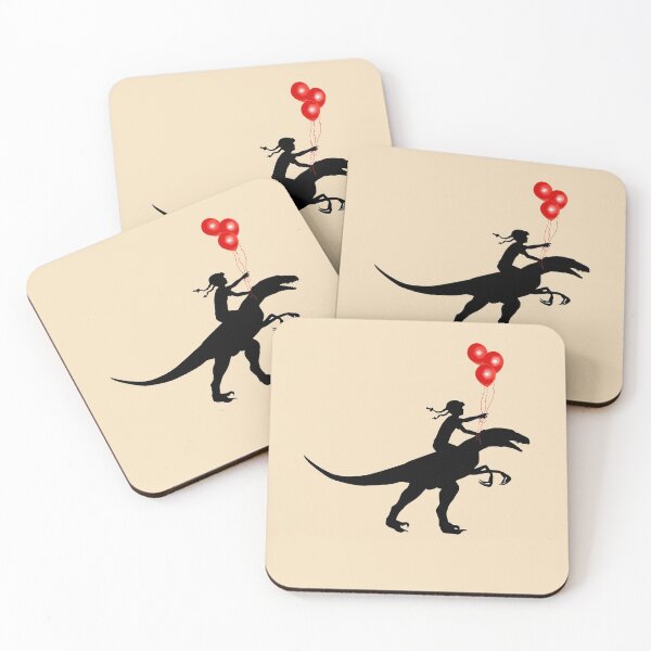 Item preview, dinosaur and kid white silhouette designed and sold by Collagedream.