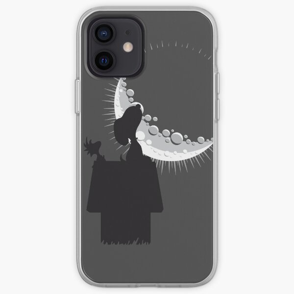 mirando la luna Funda blanda para iPhone