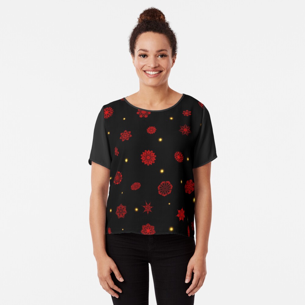 Fire in the Night Chiffon Top