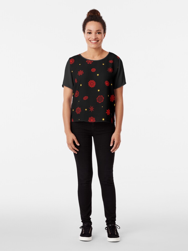 Alternate view of Fire in the Night Chiffon Top