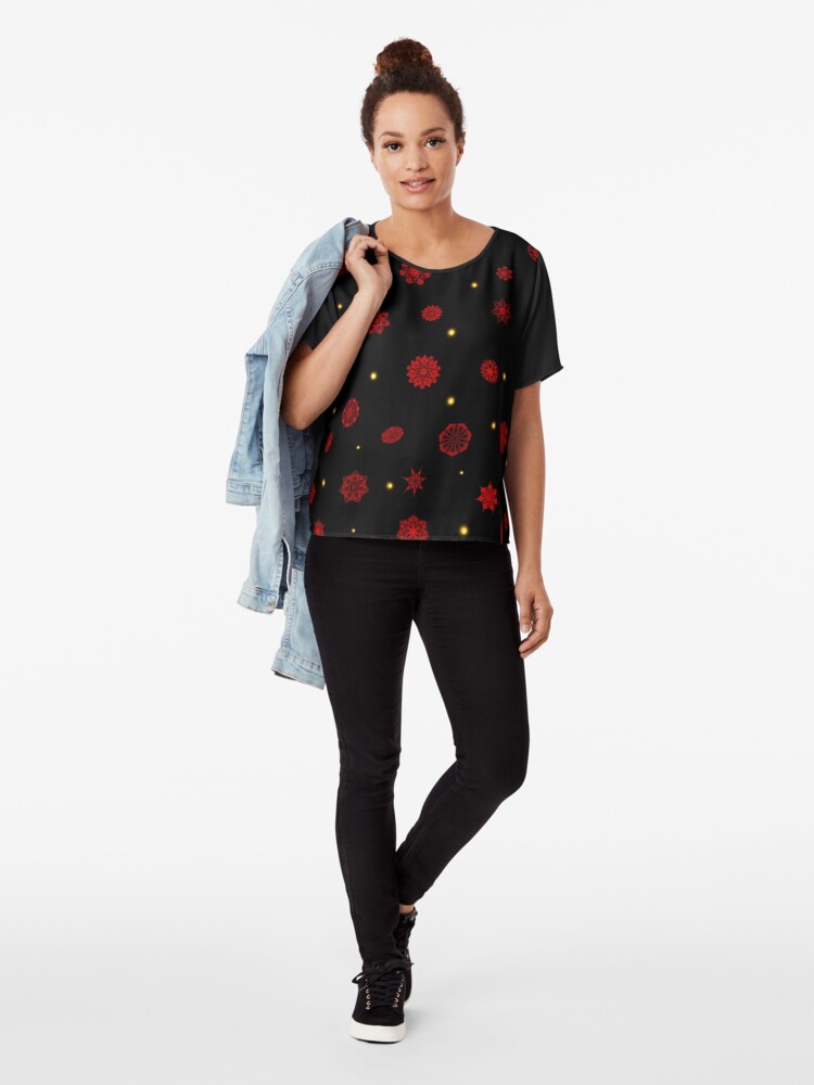 Alternate view of Fire in the Night Chiffon Top