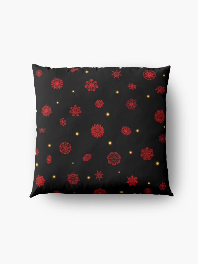 Alternate view of Fire in the Night Floor Pillow