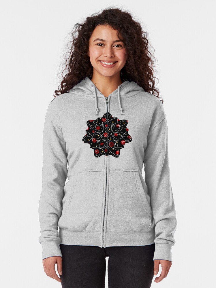 Alternate view of Fire in the Night Zipped Hoodie