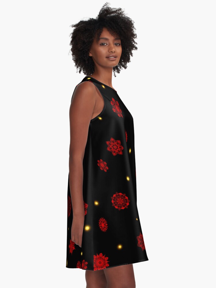 Alternate view of Fire in the Night A-Line Dress