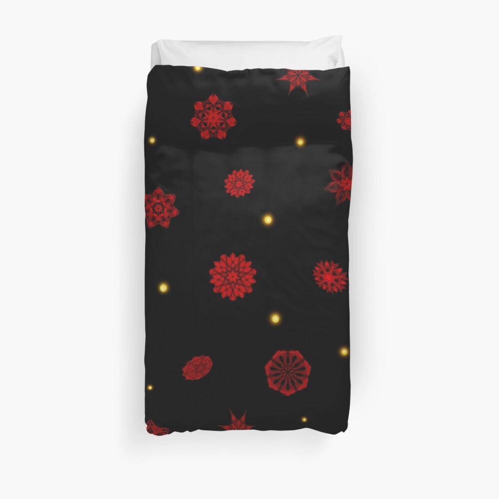 Fire in the Night Duvet Cover