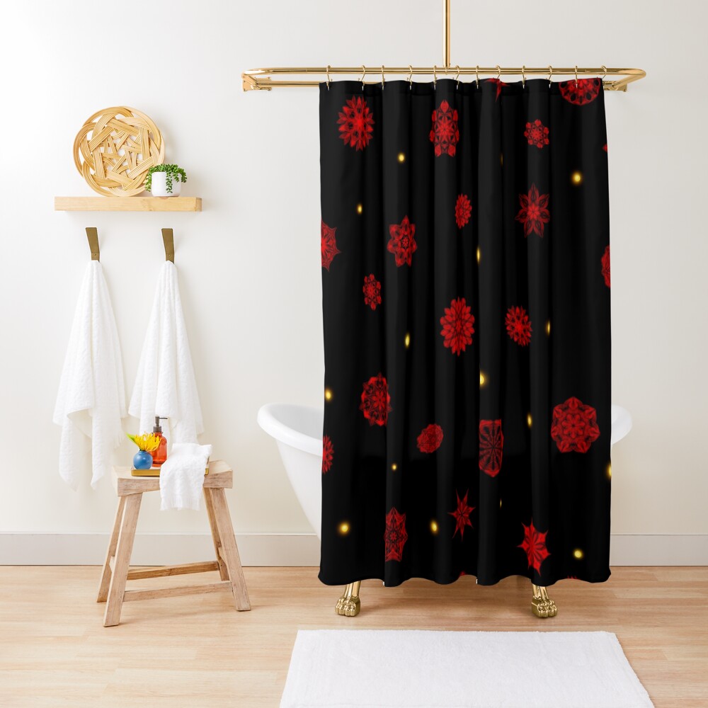 Fire in the Night Shower Curtain