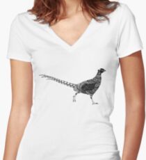 Pheasant Women's Fitted V-Neck T-Shirt
