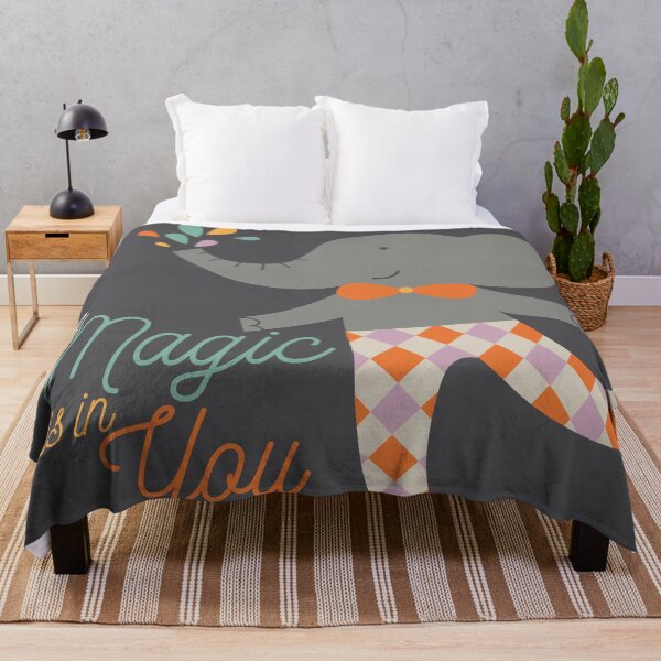 Item preview, The magic is in you quote illustration elephant designed and sold by PinkNounou.