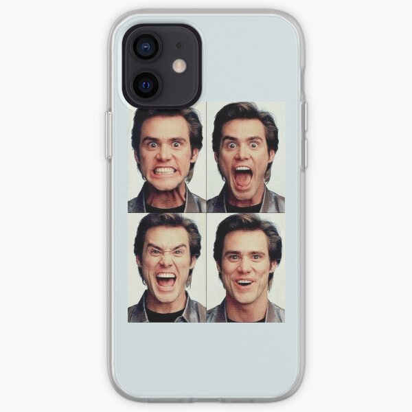 Jim Carrey faces in color iPhone Soft Case