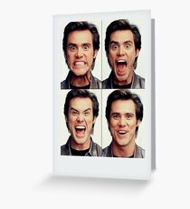 Jim Carrey faces in color Greeting Card