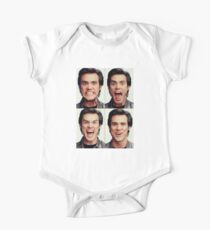 Jim Carrey faces in color One Piece - Short Sleeve