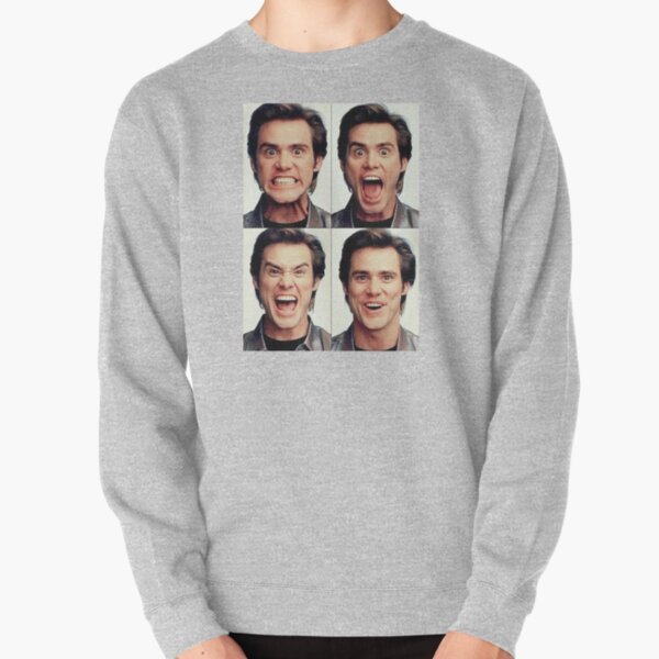Jim Carrey faces in color Pullover Sweatshirt