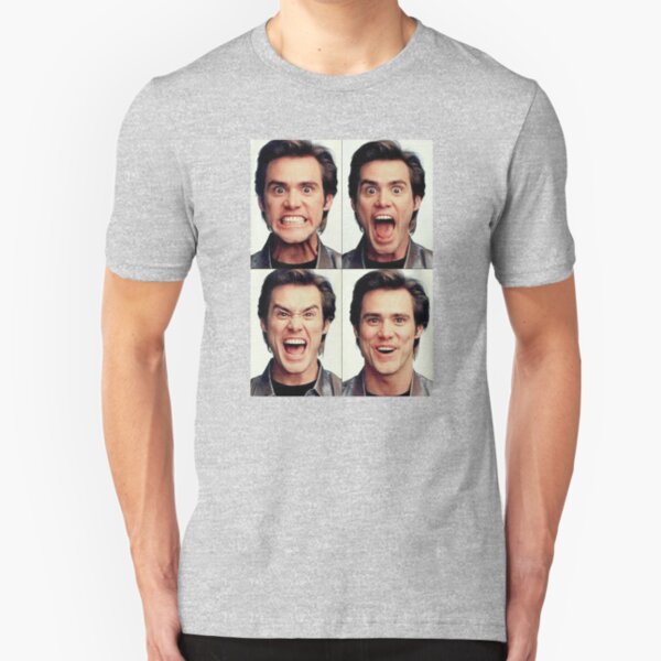 Jim Carrey faces in color Slim Fit T-Shirt