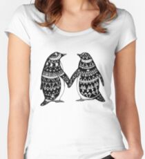 Penguin Couple Women's Fitted Scoop T-Shirt