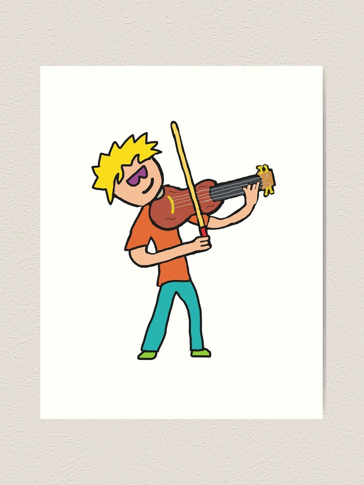 Violinist Playing Violin | Art Print