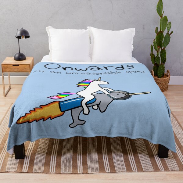 Item preview, Onwards! At An Unreasonable Speed (Unicorn Riding Narwhal) designed and sold by jezkemp.