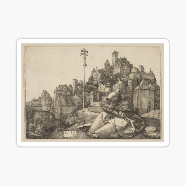 Item preview, Hooded man by Albrecht Durer circa 1500 designed and sold by Vintage Designs +.