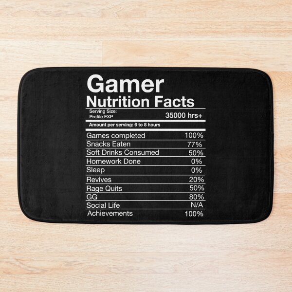 Item preview, Gamer Nutrition Facts Gamer Funny Video Game designed and sold by Leslie Smith.
