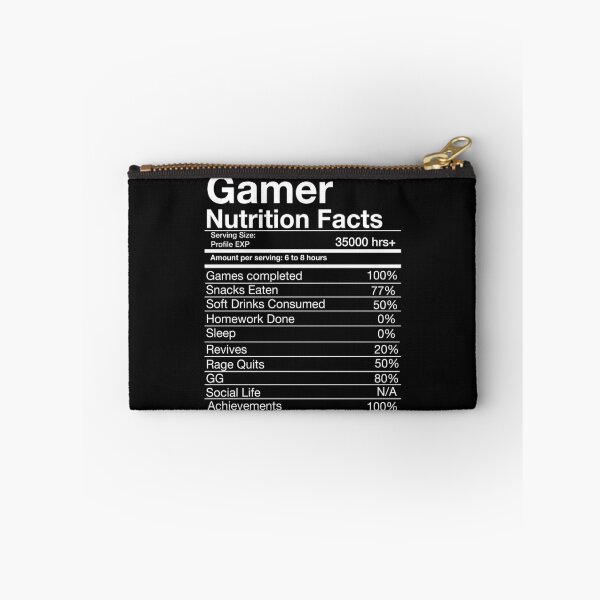 Item preview, Gamer Nutrition Facts Gamer Funny Video Game designed and sold by Leslie Smith.