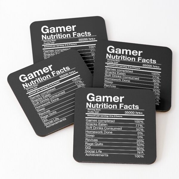 Item preview, Gamer Nutrition Facts Gamer Funny Video Game designed and sold by Leslie Smith.