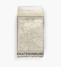 Ekaterinburg minimalist map Duvet Cover