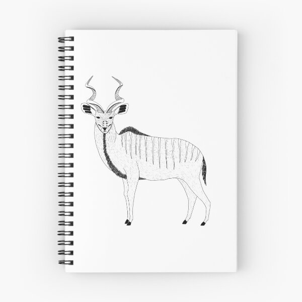 Item preview, Greater Kudu (ink illustrations of weird animals that are real) designed and sold by InkDier.