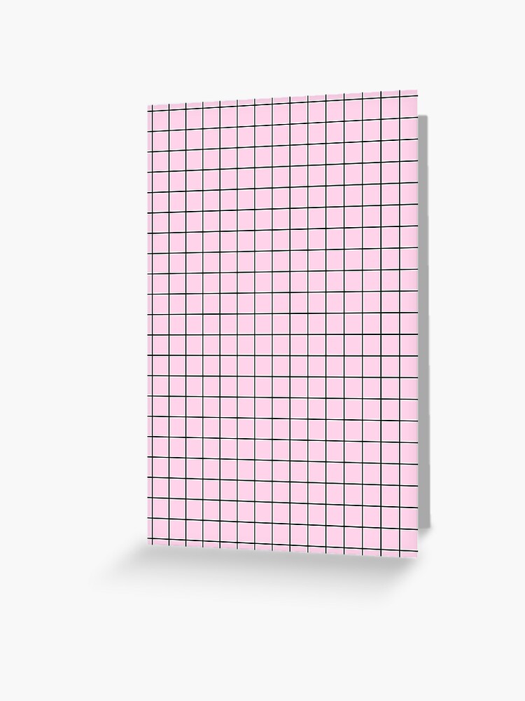 original black and pink grid paper imitation hd high quality online store greeting card by iresist redbubble
