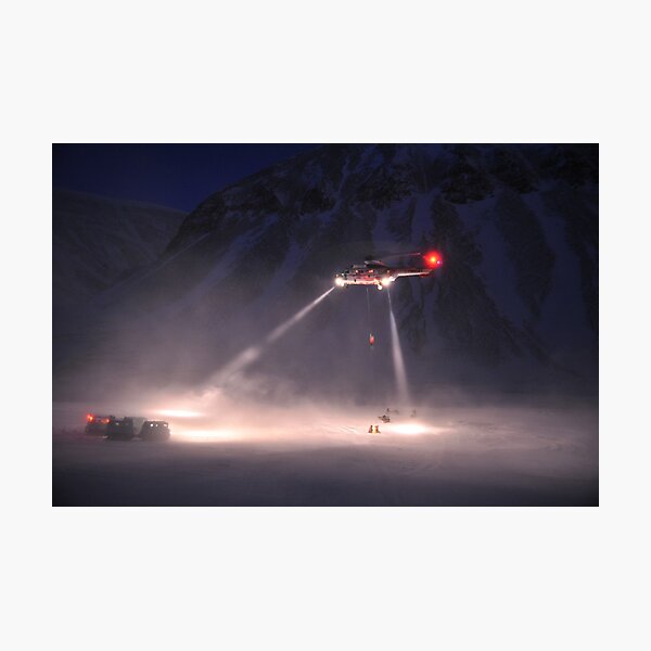 Super Puma Rescue Operation Photographic Print