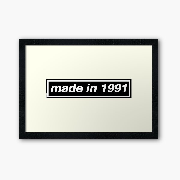 Made in 1991 - OASIS Band Tribute Framed Art Print