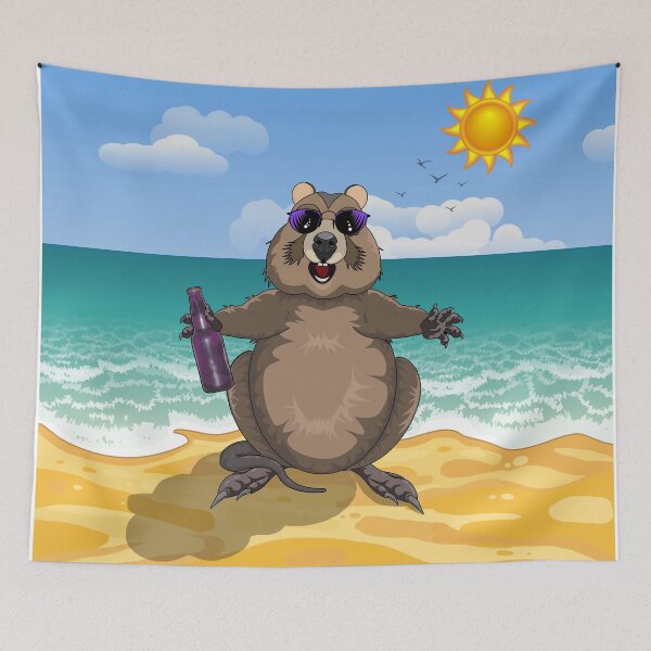 Item preview, Dude, It’s Summer!  Quokka at the Beach by Amanda M Lucas designed and sold by Amanda Lucas.