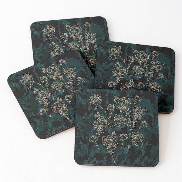 Item preview, Gold roses on a dark summer night designed and sold by IrinaIkar.