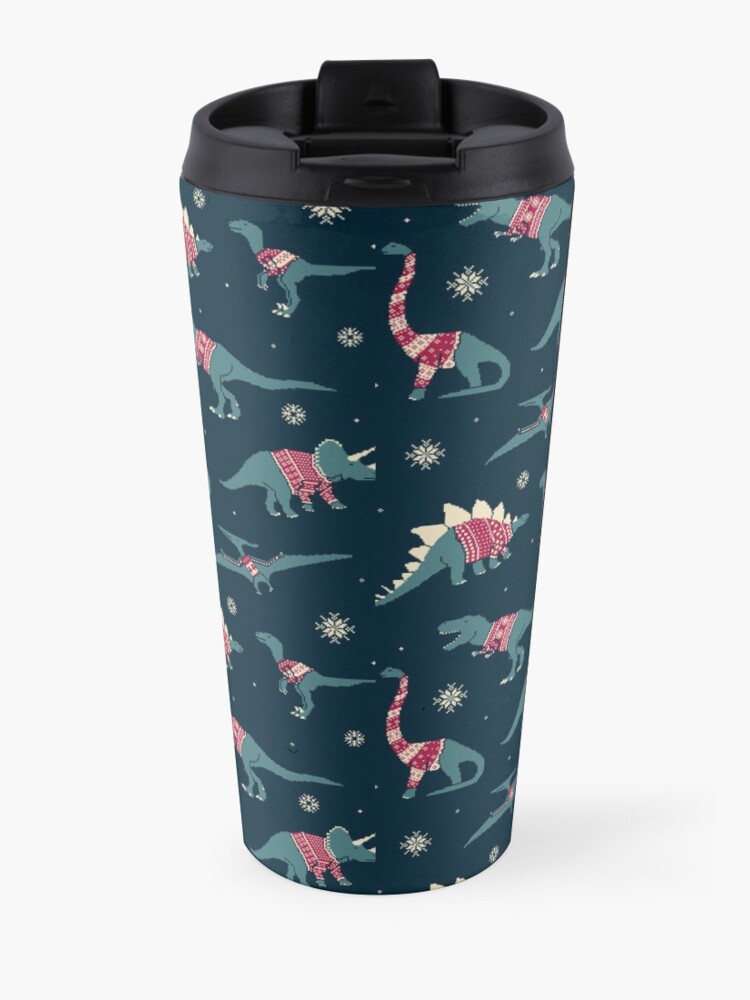 Alternate view of Dinos In Sweaters Travel Mug