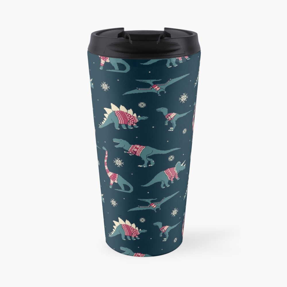 Dinos In Sweaters Travel Mug