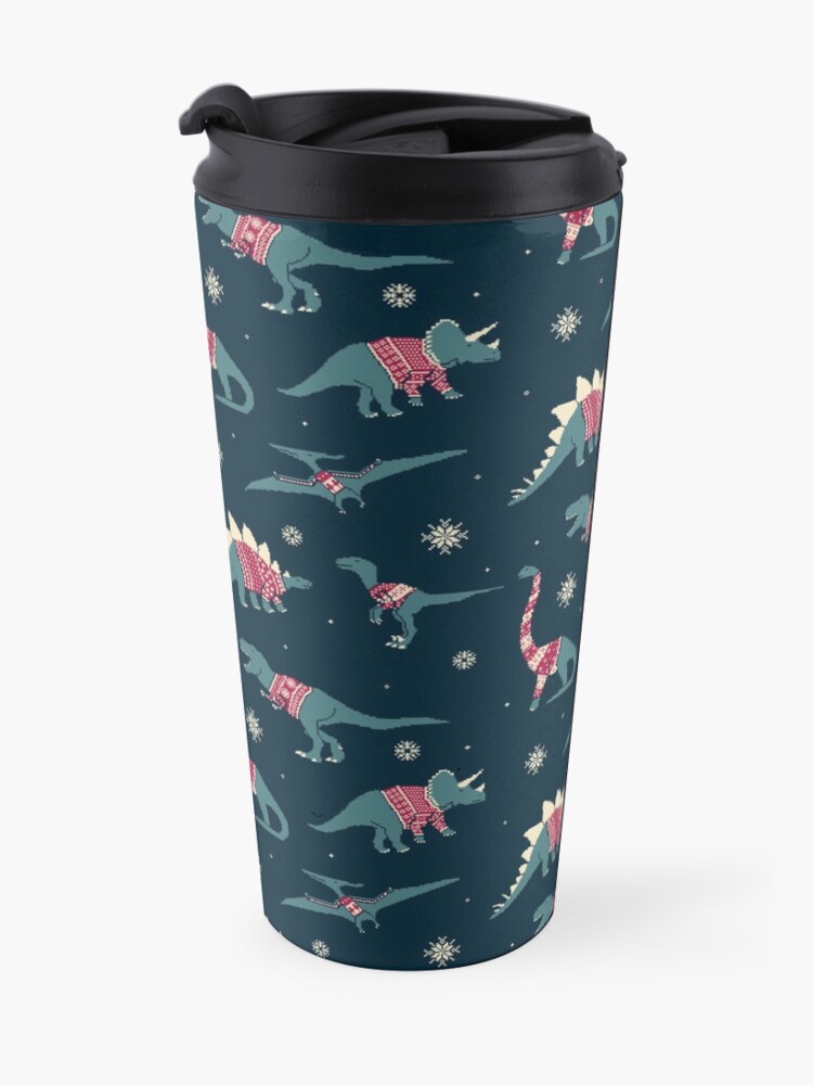 Alternate view of Dinos In Sweaters Travel Mug