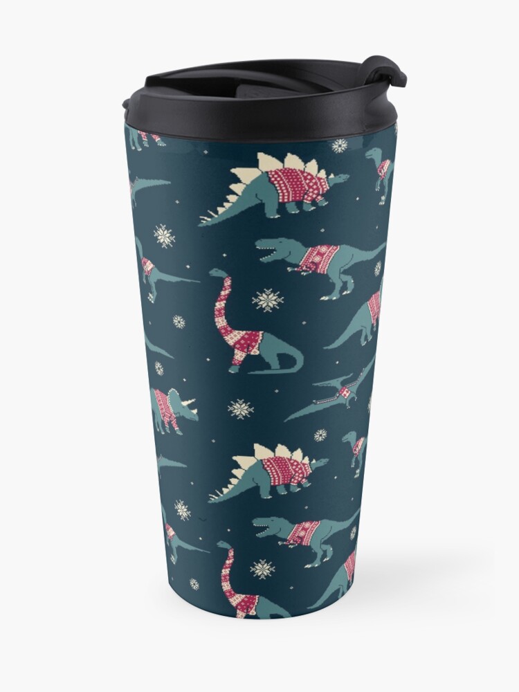 Alternate view of Dinos In Sweaters Travel Mug