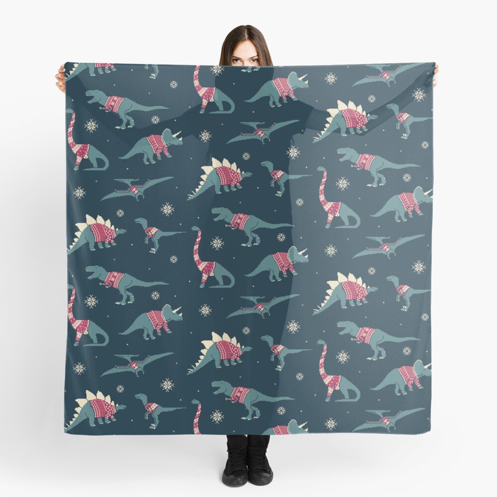 Dinos In Sweaters Scarf