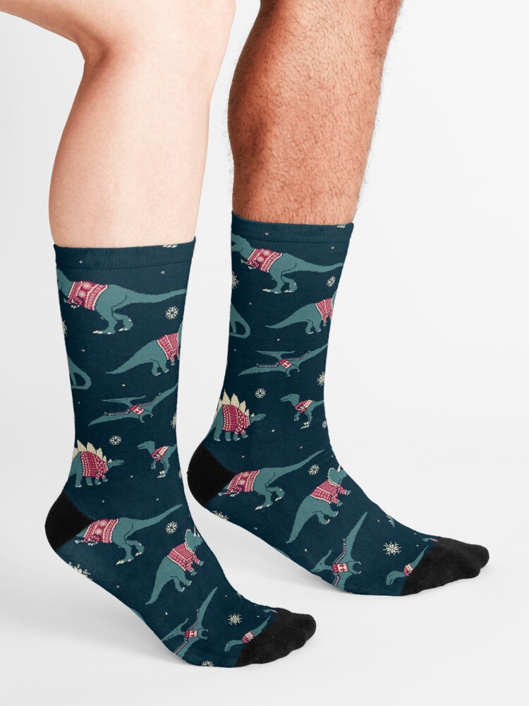 Alternate view of Dinos In Sweaters Socks
