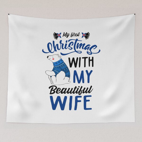 Item preview, First Christmas With My Beautiful Wife/Beardiful Husband Matching Christmas Sweatshirts designed and sold by KsuAnn.