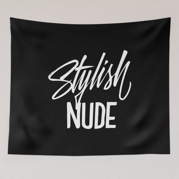 Item preview, Stylish Nude Handlettering text white version designed and sold by Duukster.
