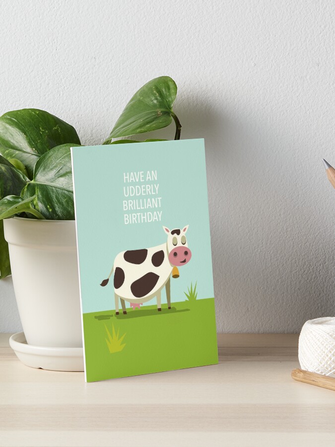 COW BIRTHDAY CARD cow-birthday-card-art-board-print-for-sale-by-mattoakley-redbubble