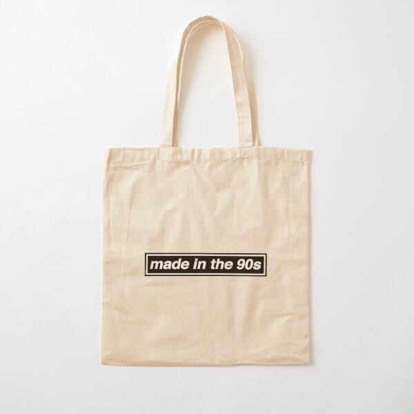Made In The 90s - OASIS Band Tribute [White Background] Cotton Tote Bag